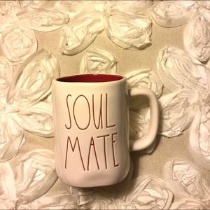 SOUL MATE Mug HTF Valentines Maroon Inside
